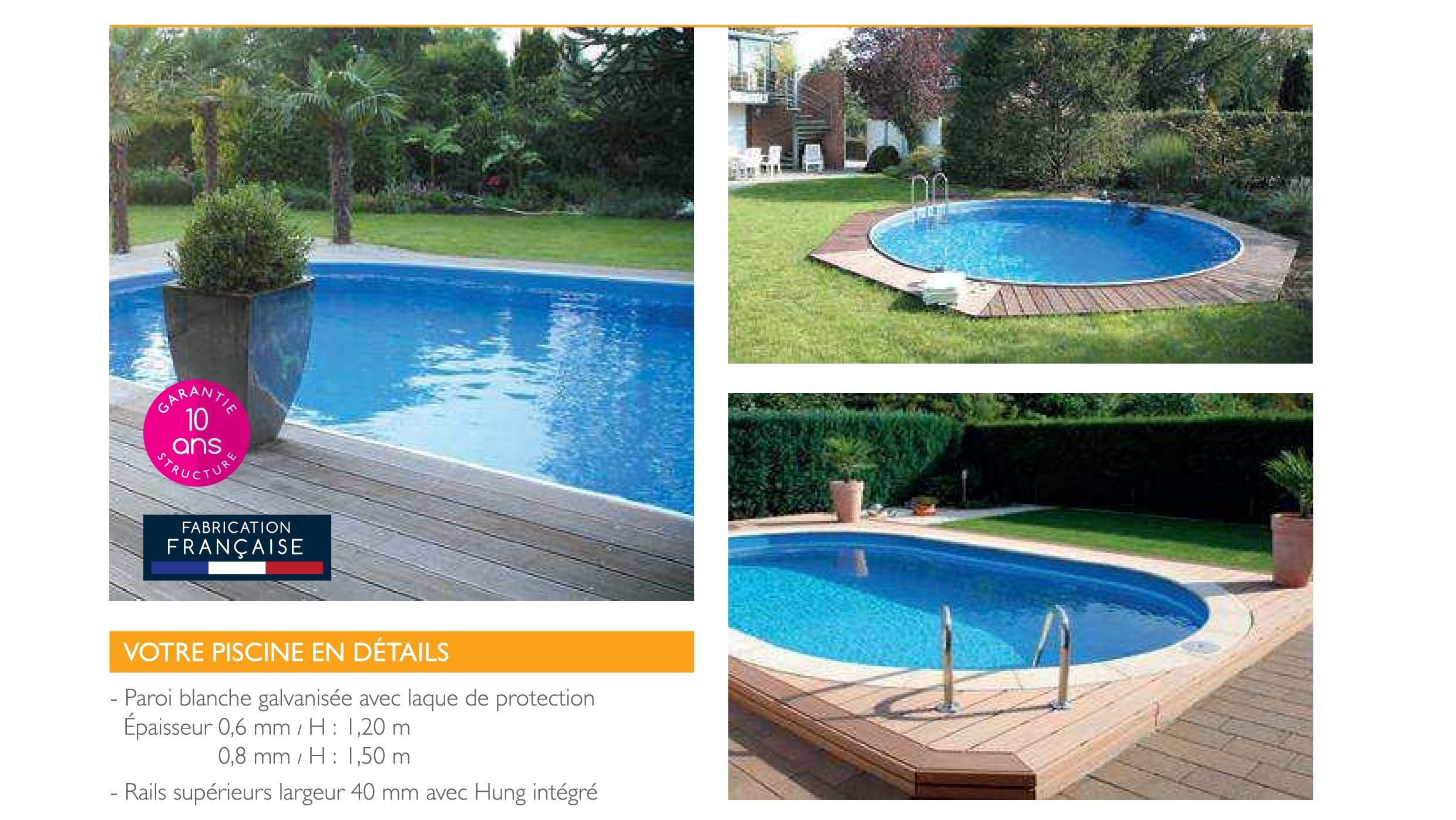 Piscine acier enterrée b
